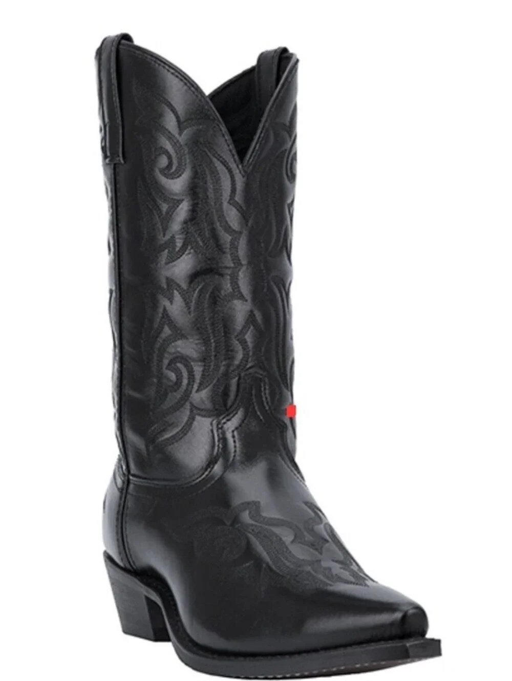 Laredo Western Boots Mens Hawk Cowboy Stitched Snip Toe Black 6860 NIB